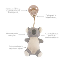 Load image into Gallery viewer, *NEW OPTIONS* Bitzy Pal Natural Rubber Pacifier & Plush