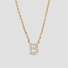 Load image into Gallery viewer, CZ Initial Necklace