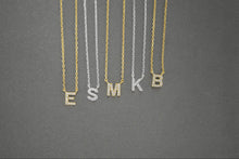 Load image into Gallery viewer, CZ Initial Necklace