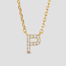 Load image into Gallery viewer, CZ Initial Necklace