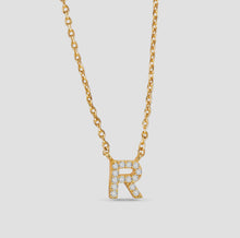 Load image into Gallery viewer, CZ Initial Necklace