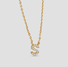 Load image into Gallery viewer, CZ Initial Necklace