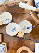 Load image into Gallery viewer, Blue Floral Double Tidbit- Mud Pie