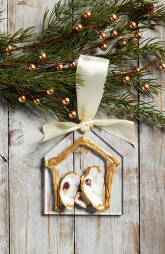Mud Pie Nativity Oyster Ornament