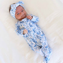 Load image into Gallery viewer, Betsy's Blooms Ruffle Zipper Footie