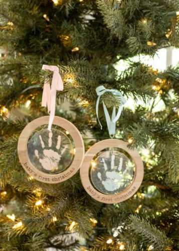 Mud Pie Acrylic Handprint Ornament