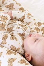 Load image into Gallery viewer, Beary Sweet Bamboo Waffle Zipper Footie