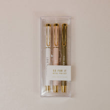 Load image into Gallery viewer, Go For It Metal Pen Set - Home Decor &amp; Gifts