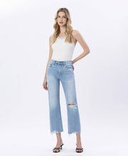 Load image into Gallery viewer, Ezra Crop H. Rise Slim Wide Leg Jean
