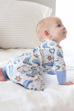 Load image into Gallery viewer, Rodeo Dreams Convertible Bamboo Zip Romper | Blue