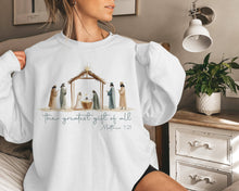 Load image into Gallery viewer, Greatest Gift Of All Jesus Sweatshirt