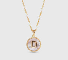 Load image into Gallery viewer, Gold MOP Initial Necklace