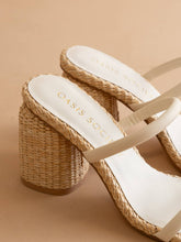 Load image into Gallery viewer, Margaret Rattan Heel Beige