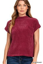 Load image into Gallery viewer, Z Chenille Waffle Pocket S/S Sweater
