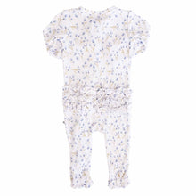 Load image into Gallery viewer, Blake's Blooms Bamboo Waffle Ruffle Zipper Footie