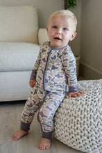 Load image into Gallery viewer, Convertible Bamboo Zip Romper | Camo Cutie