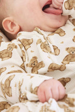 Load image into Gallery viewer, Beary Sweet Bamboo Waffle Zipper Footie