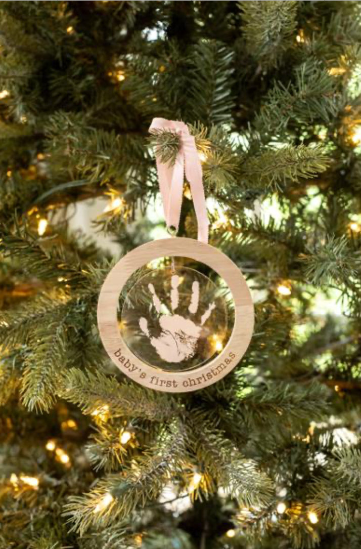 Mud Pie Acrylic Handprint Ornament