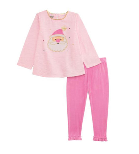 Mud Pie Pink Santa Tunic and Leggings