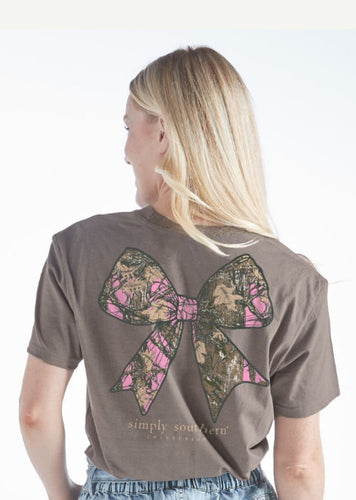 SS Yth Camo Bow Tee