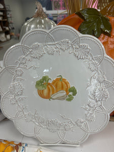 Mud Pie Small Pumpkin Platter