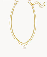 Load image into Gallery viewer, Mallory Rose MLT STR Necklace Gold Ivory MOP