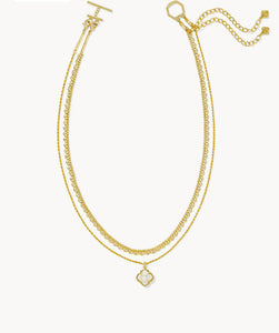 Mallory Rose MLT STR Necklace Gold Ivory MOP