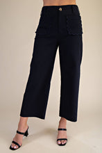 Load image into Gallery viewer, Colette Cropped Wide-Leg Scallop Pocket Detail Pants
