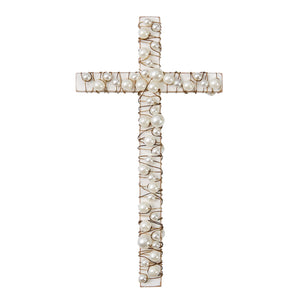 Wood & Wire Pearl Cross