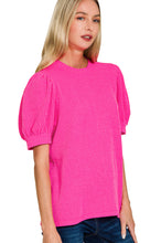 Load image into Gallery viewer, Z Rib Puff Sleeve Top