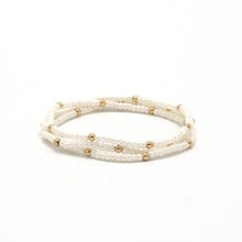 Load image into Gallery viewer, OG Classic Bracelet Stack in Pearl White + Gold Filled
