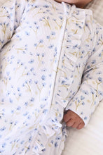 Load image into Gallery viewer, Blake's Blooms Bamboo Waffle Ruffle Zipper Footie