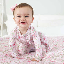 Load image into Gallery viewer, Bows in Bloom Ruffle Zipper Footie