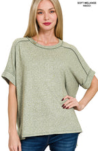 Load image into Gallery viewer, Z S/S Soft Melange Hi-Low Top