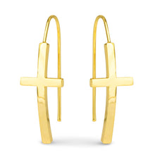 Load image into Gallery viewer, Maria Polished Cross Drops Gold