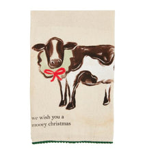 Load image into Gallery viewer, Mud Pie Christmas Farm Animal Pom Towels
