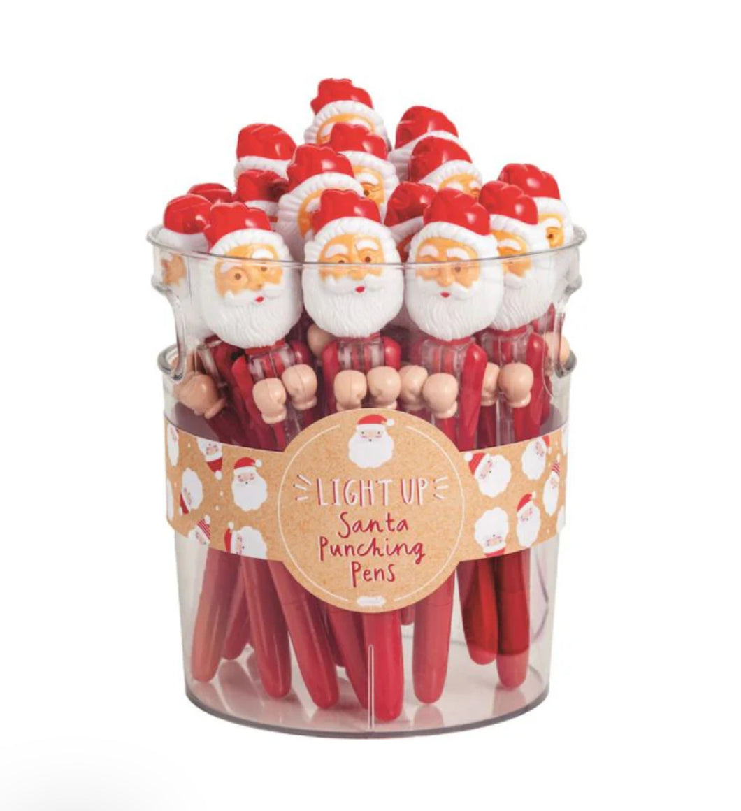 Mud Pie Santa Light-Up Punching Pens