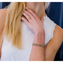 Load image into Gallery viewer, OG Shimmer Bracelet Stack in Champagne + Gold Filled