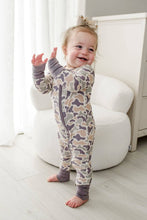 Load image into Gallery viewer, Convertible Bamboo Zip Romper | Camo Cutie