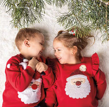 Load image into Gallery viewer, Mud Pie Applique Santa Toddler Sweatshirt