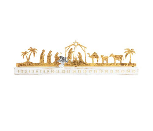 Mud Pie Gold Nativity Countdown