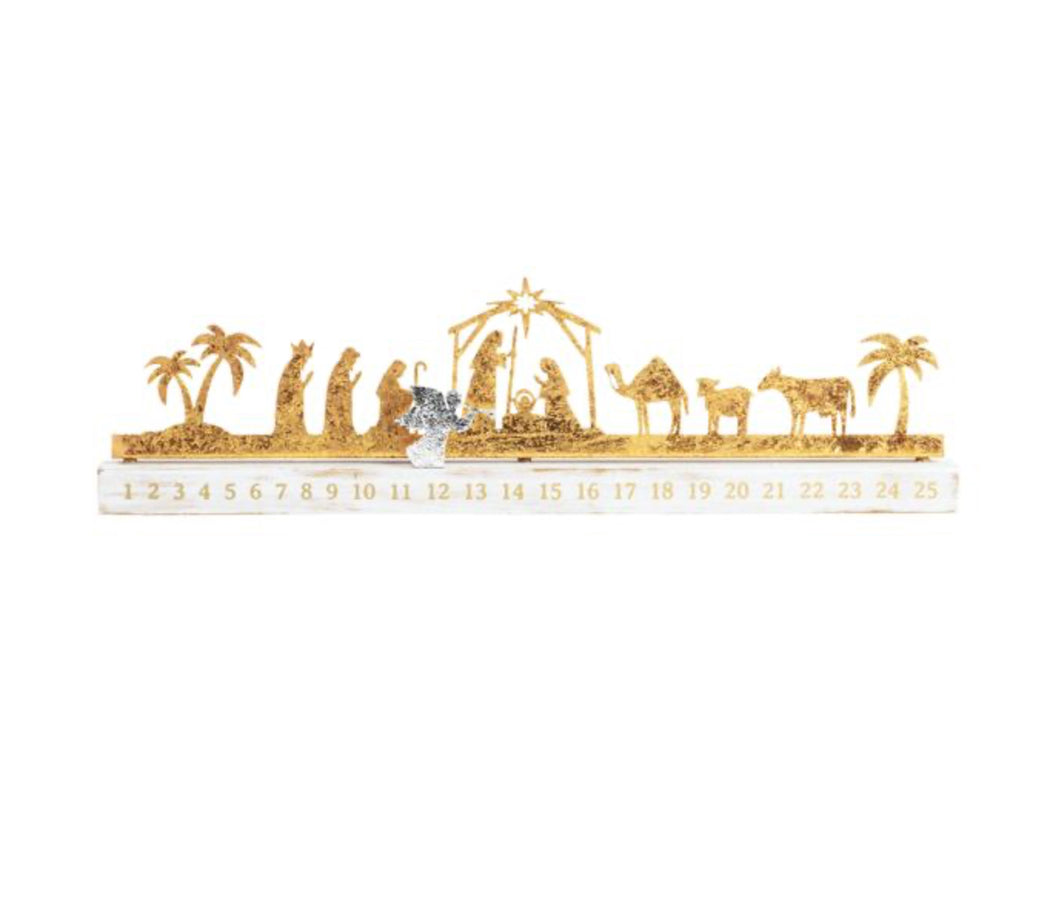 Mud Pie Gold Nativity Countdown