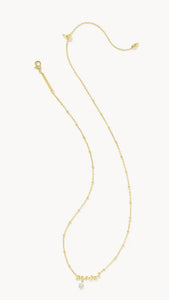 Mom Crystal Pendant Gold