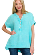Load image into Gallery viewer, Z Gauze Henley Top