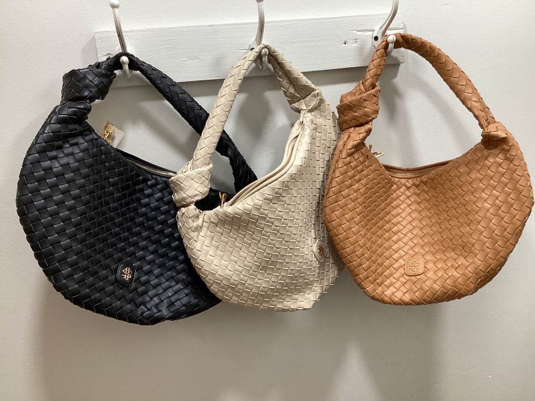 Simply Leather Braid Knot Purse