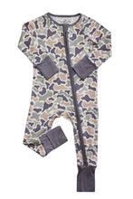 Load image into Gallery viewer, Convertible Bamboo Zip Romper | Camo Cutie