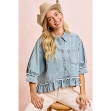 Load image into Gallery viewer, Kenzi Denim Button Up Shirt