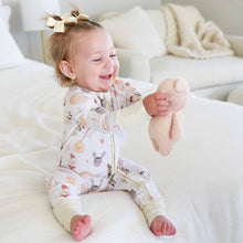 Load image into Gallery viewer, Barnyard Buddies Convertible Zip Romper
