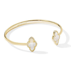 Abbie Pave Cuff Bracelet Gold Ivory MOP