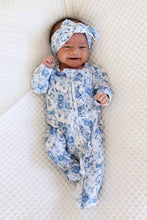 Load image into Gallery viewer, Betsy's Blooms Ruffle Zipper Footie